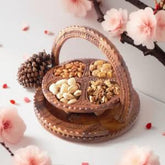 Wooden Dry Fruit Baskest With Brass Work