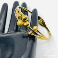Gold Plated Ball Cuff